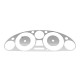 Instrument Cluster Bezel, Stainless Steel, NB